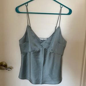 Abercrombie silk sage green tank top